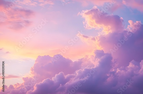 Wallpaper Mural Pink & Purple Sunset Clouds - National Geographic Style Torontodigital.ca