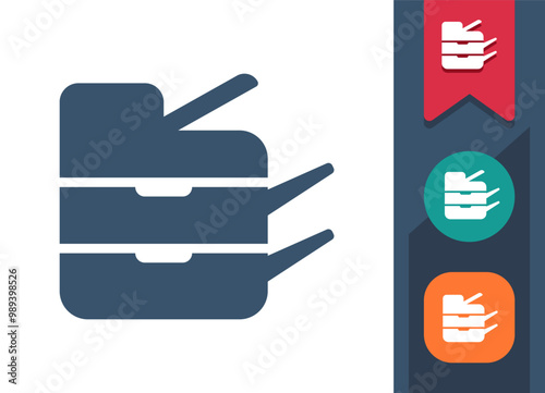 Copier, Copy Machine, Fax Icon