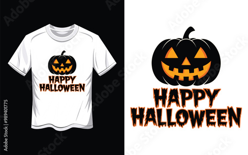 Happy Halloween t-shirt Design Vector Illustration.