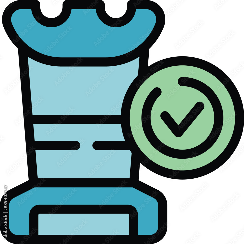 Data security concept icon with database and green checkmark, great for software developers Data security concept icon with database and green checkmark, great for software developers