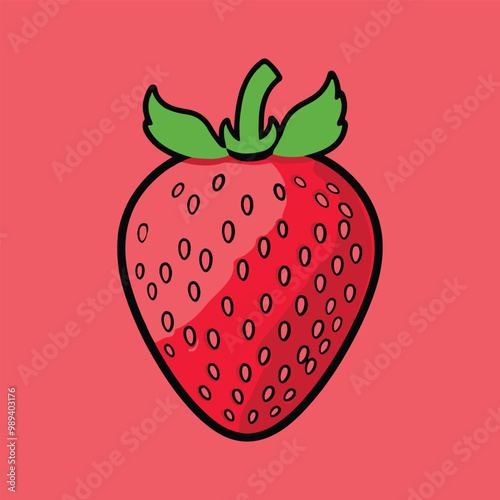 vector of illustration of  strawberry