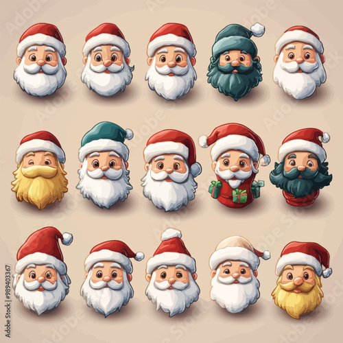 Santa Claus Icon Set