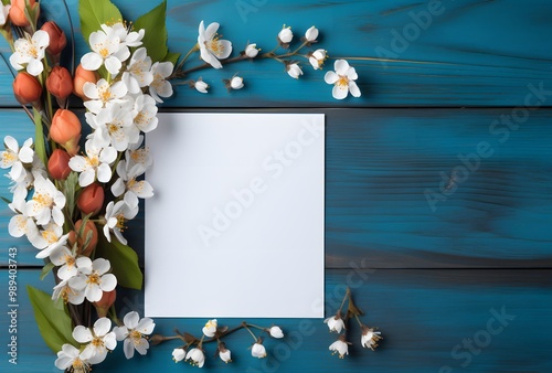 Spring Blossom Greeting Card Template