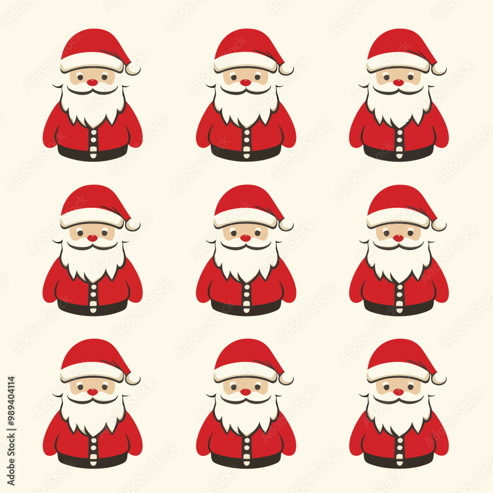 Santa Claus Icon Set Santa Claus Icon Set