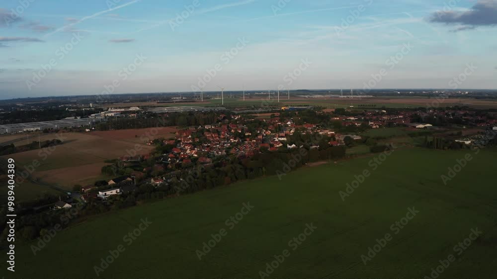 prise de vue aérienne d'une petite ville française, Hénin-beaumont
