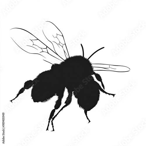 Bumblebee Silhouette, Illus...