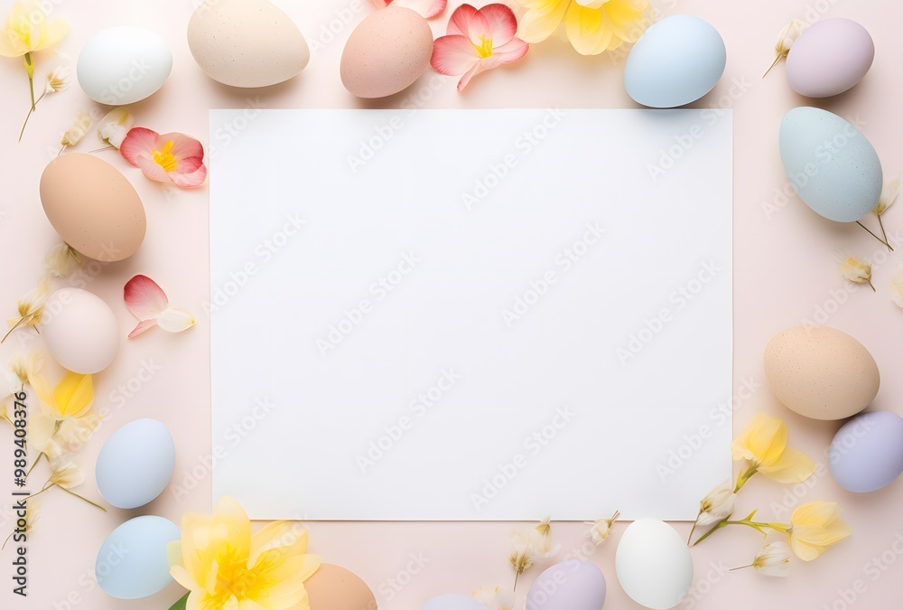 Easter Eggs & Flowers Mockup Template Easter Eggs & Flowers Mockup Template