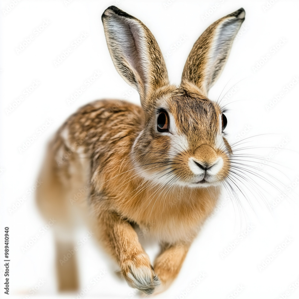 Fototapeta premium Hare Running Isolated