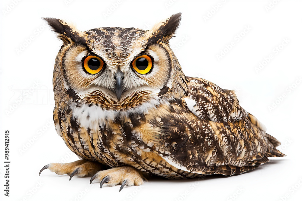 Owl On White Background Owl On White Background