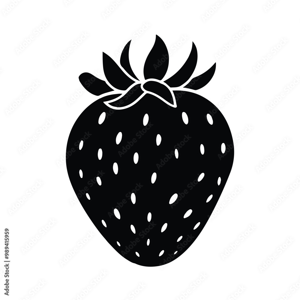 vector of black silhouette of strawberry
vector of black silhouette of strawberry