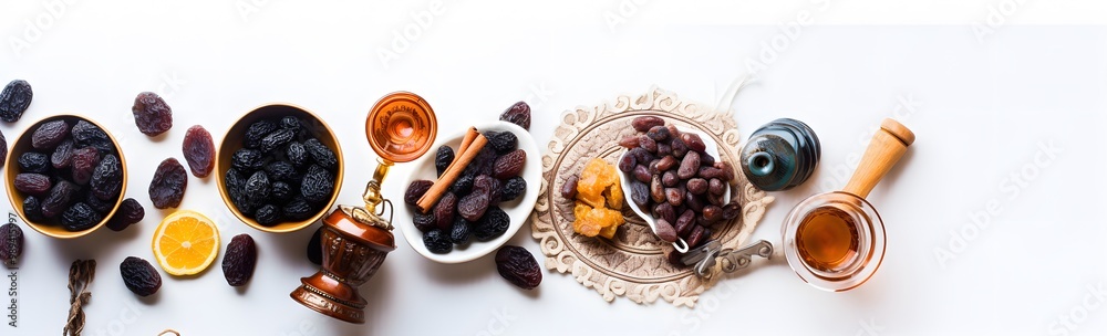 Ramadan Flat Lay: Dates, Incense, and Drinks Ramadan Flat Lay: Dates, Incense, and Drinks