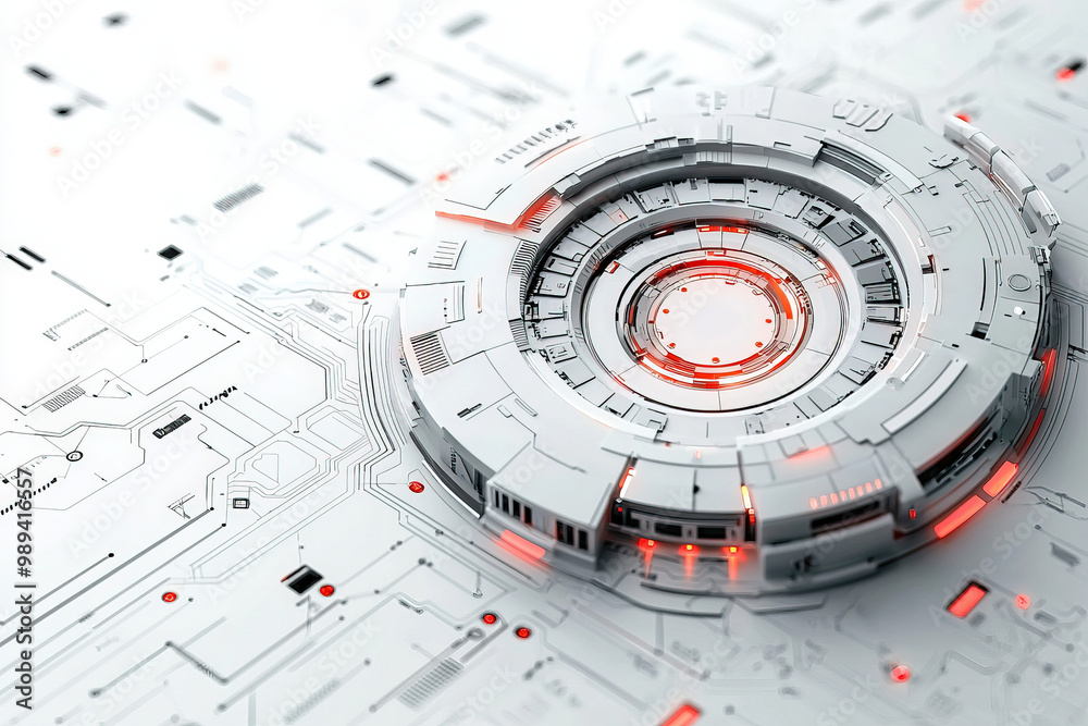 White Hi Tech Background