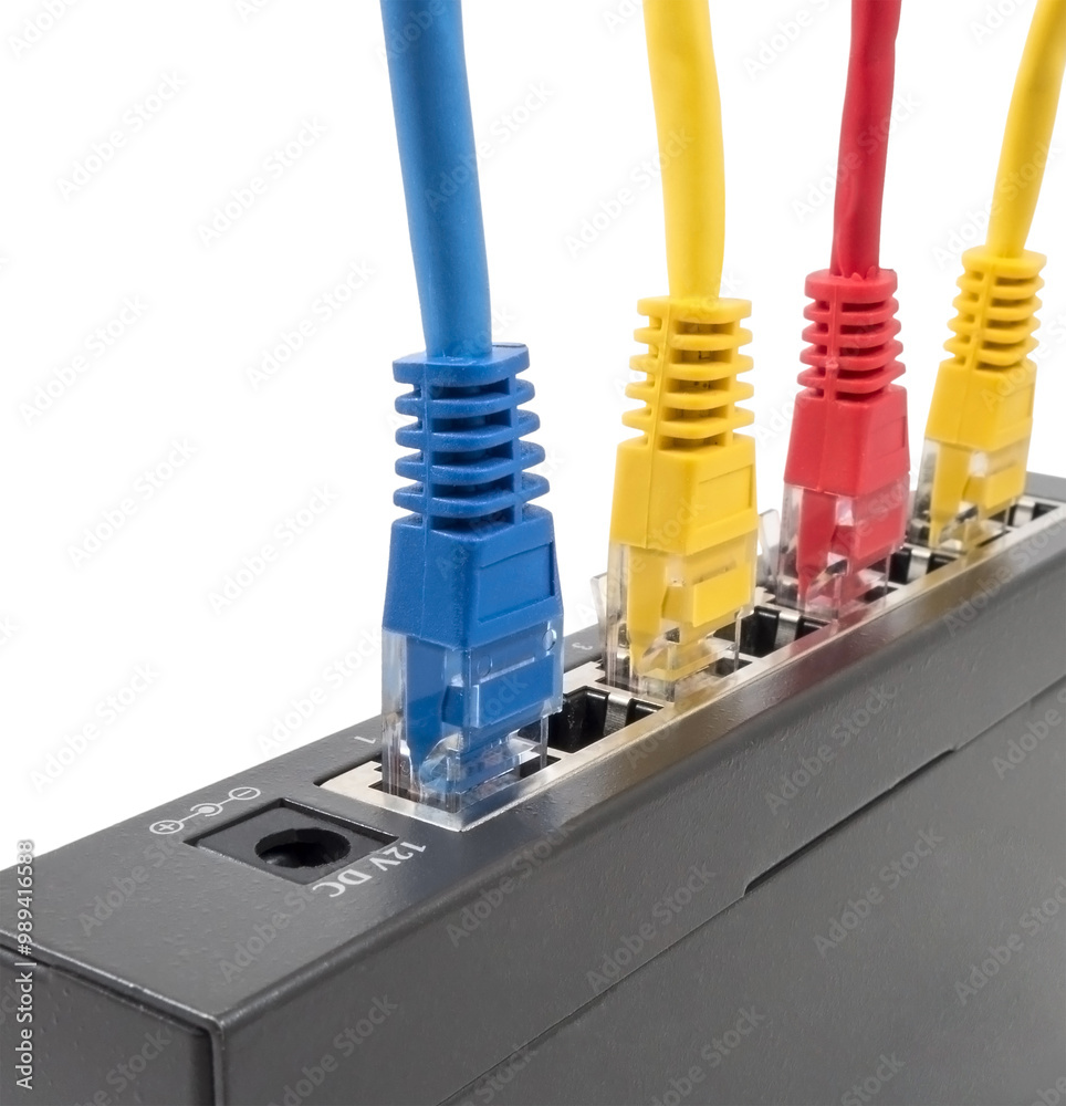 network cables connected to router network cables connected to router