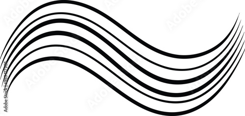 Fluid Rhythm of Overlapping Waves Captured in Vector

