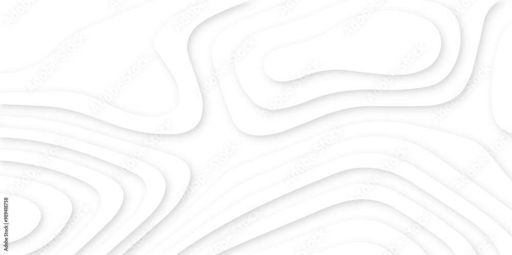 Abstract modern 3d Paper cut white background .white waves background ,paper art style, flyers posters prints .geometric background overlap layer.	
