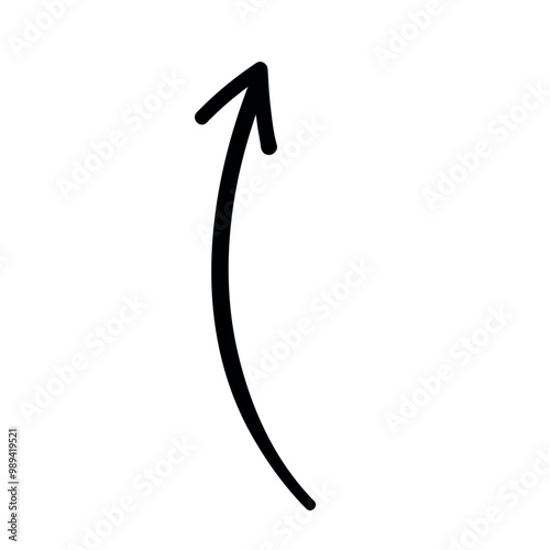 WebSingle hand draw black and white arrow up in doodle, flat style isolated on white background. Vector illustration sketch design element.Icons.