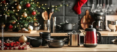 Cyber Monday Kitchen Gadget Sale with Holiday Decorations - Perfect for Seasonal Promotions