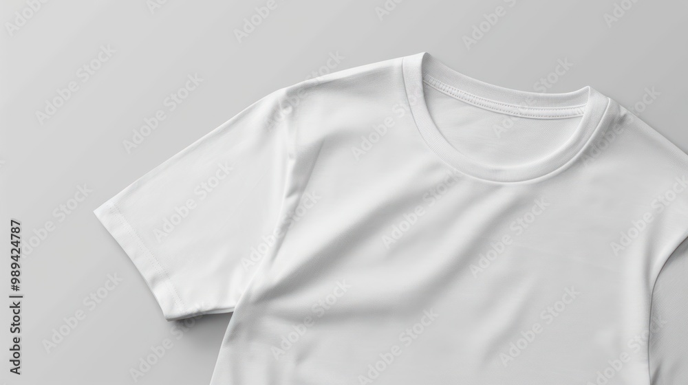 White T-Shirt Mockup on a Grey Background White T-Shirt Mockup on a Grey Background