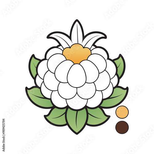 A cloudberry vector art illustration.