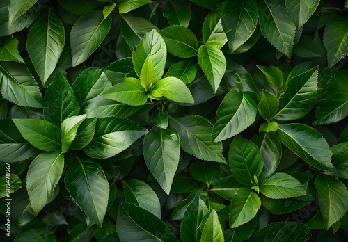 Lush Green Leaf Background Texture