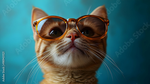 Cool Cat in Sunglasses - Close Up Photo