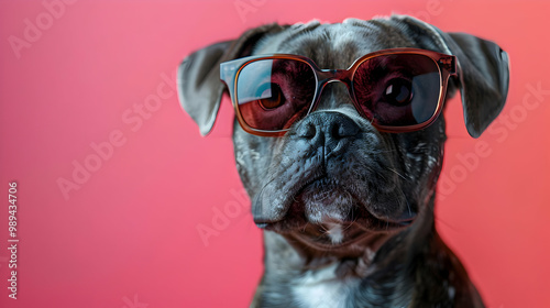 Dog Wearing Sunglasses Photo