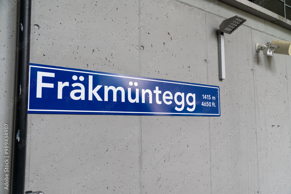 Frakmuntegg mid station on the Mt Pilatus to Kreins gondola ride. Tourists can use toboggans or enjoy the adventure park Frakmuntegg mid station on the Mt Pilatus to Kreins gondola ride. Tourists can use toboggans or enjoy the adventure park