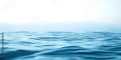 The image is of a calm body of water with a blue color