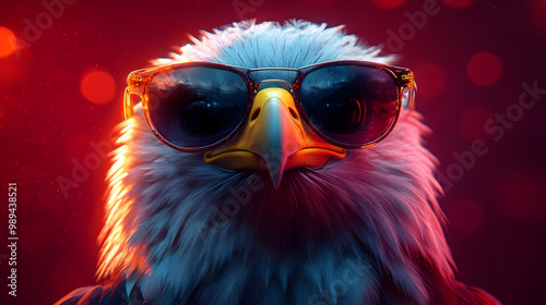 Cool Eagle with Sunglasses - Illustration