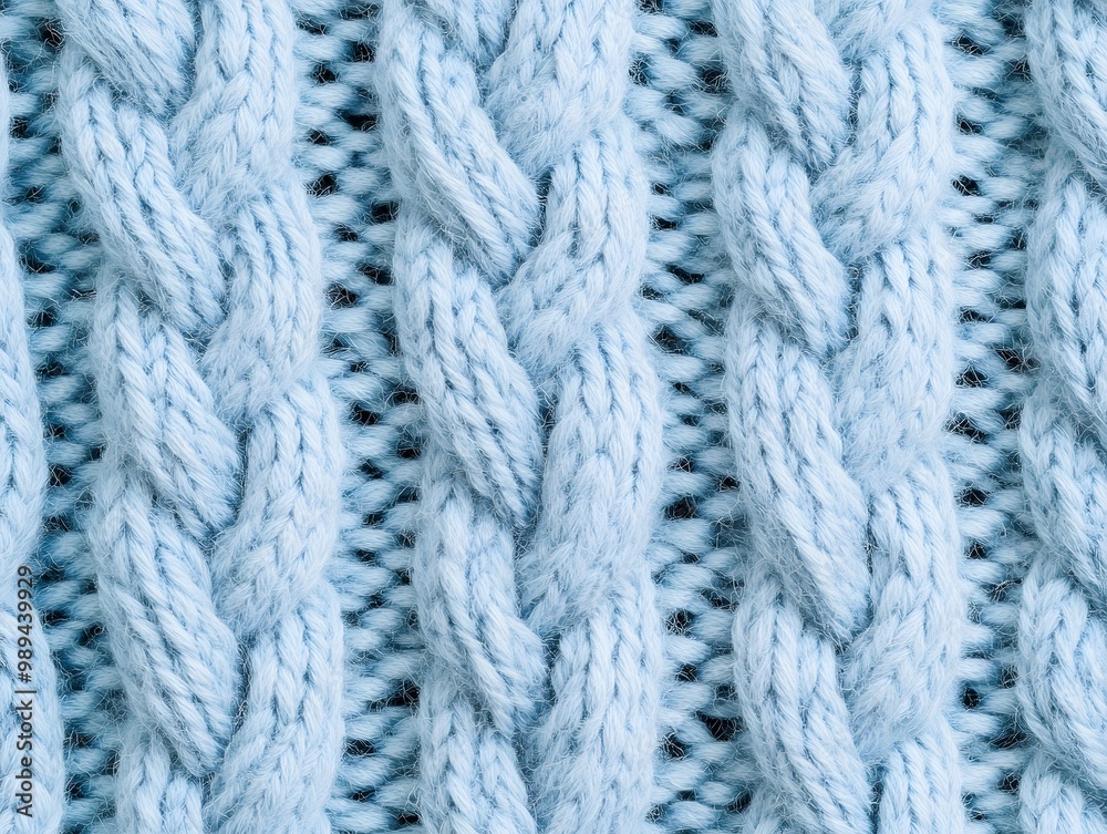 Light Blue Knitted Fabric Texture Background Light Blue Knitted Fabric Texture Background