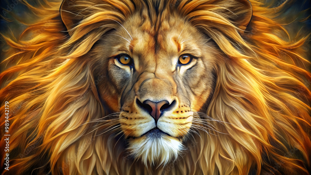 Naklejka premium lion face