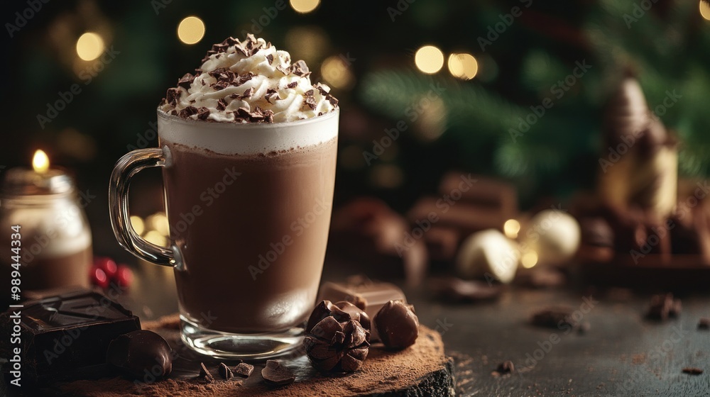 Hot Chocolate with Whipped Cream and Chocolate Shavings Hot Chocolate with Whipped Cream and Chocolate Shavings