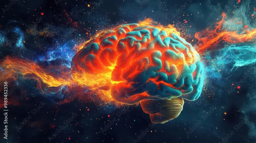 imaginative human brain exploding with creativity abstract knowledge concept art imaginative human brain exploding with creativity abstract knowledge concept art