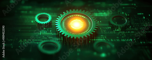 2d illustration abstract gear Network
