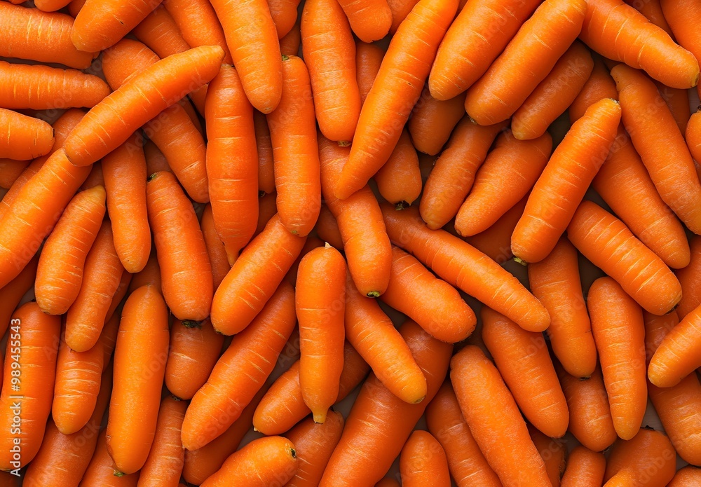 Fresh Baby Carrots Background - Aerial View Fresh Baby Carrots Background - Aerial View
