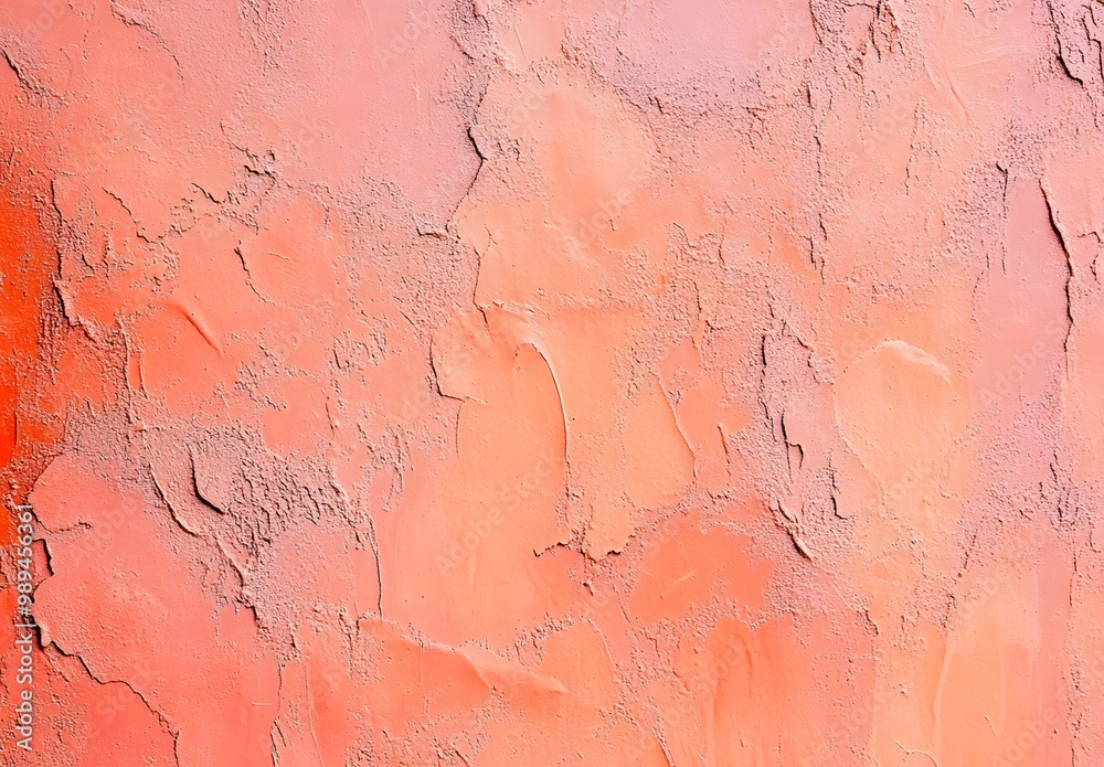 Fototapeta premium Peach Orange Stucco Wall Texture Background