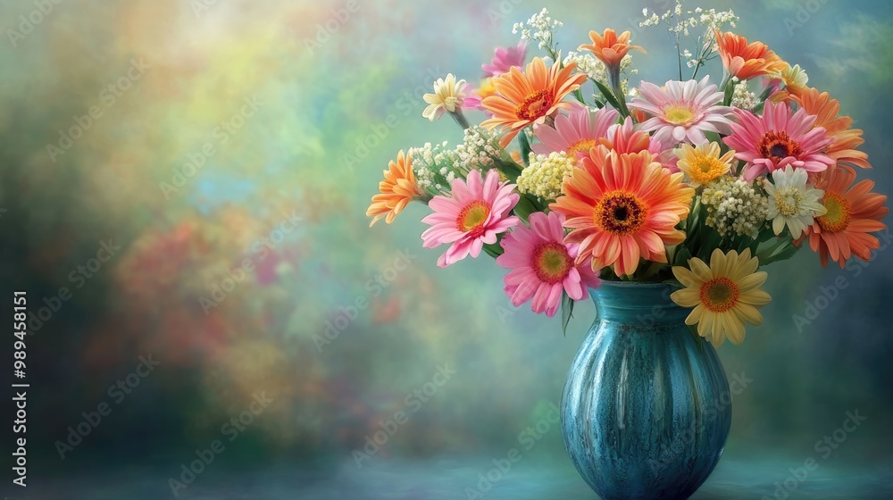 custom made wallpaper toronto digitalA lovely vase brimming with vibrant flowers enhancing any setting with a splash of color against a softly blurred backdrop