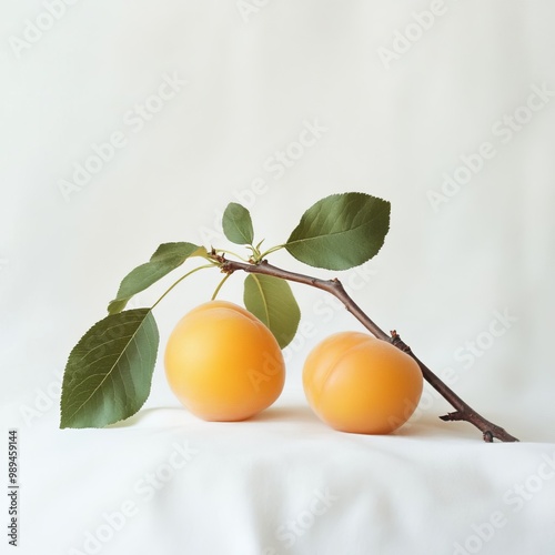 apricot on a white background