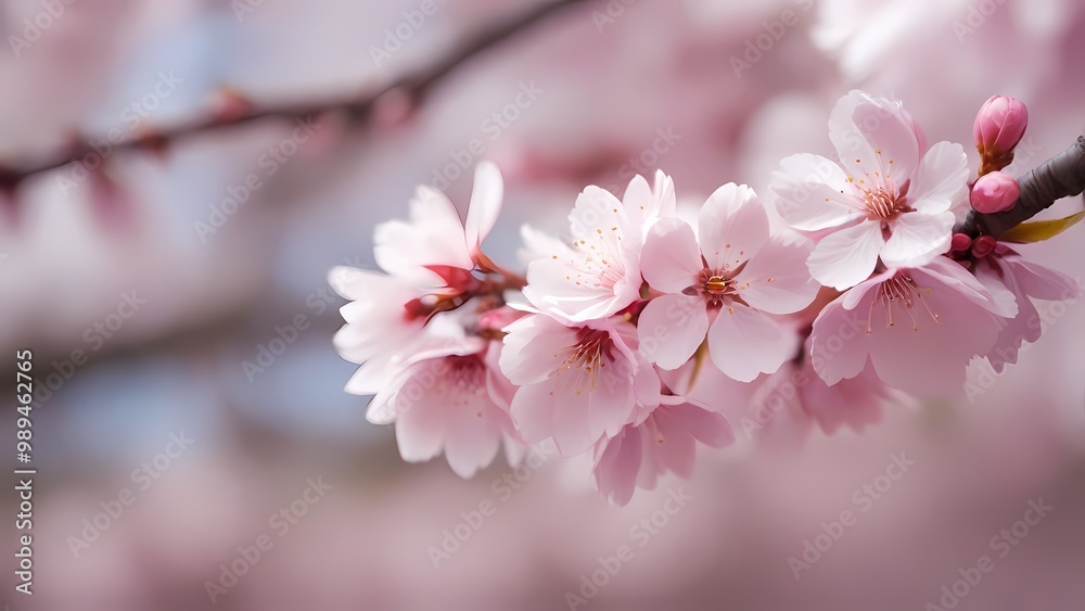 Obraz premium pink cherry blossom in spring