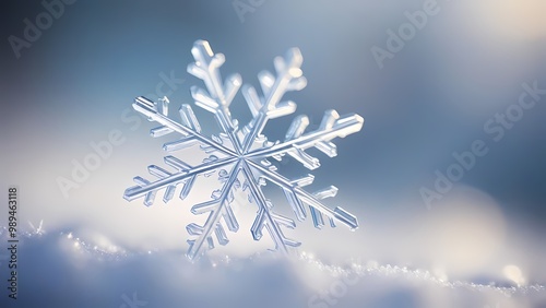 snowflake on blue background