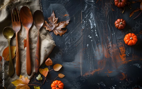 Autumnal Flatware & Pumpkins  Web Banner photo