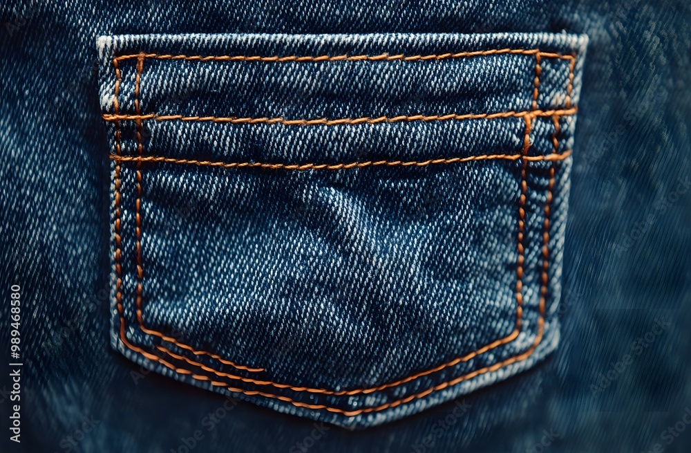 Close-Up Denim Pocket Texture Macro Photo Close-Up Denim Pocket Texture Macro Photo