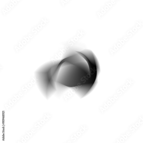 Sci-Fi Abstract Fluid Shapes in Motion Isolated Clipart