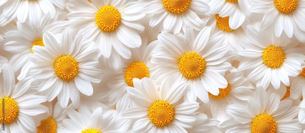 Geometric design featuring an array of chamomile flowers a creative illustration Geometric design featuring an array of chamomile flowers a creative illustration