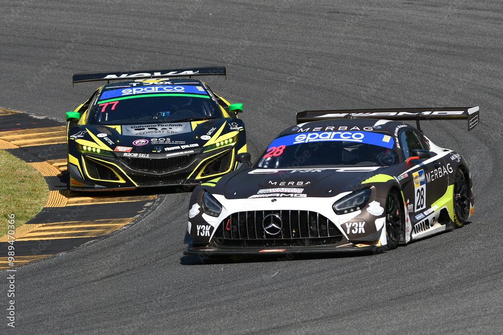 Scarperia, Italy - July 13th 2024: Mercedes AMG GT3 of team NOVA RACE ...