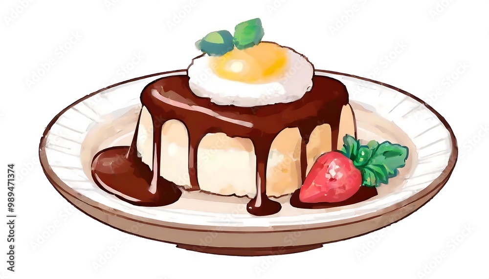 Illustration of Delicious Food on a Plate, Yummy Food Concept, essence of deliciousness, appealing to the senses with a perfect balance of flavors. Illustration of Delicious Food on a Plate, Yummy Food Concept, essence of deliciousness, appealing to the senses with a perfect balance of flavors.