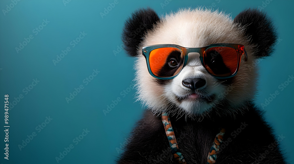 Cute Panda Wearing Sunglasses Illustration Cute Panda Wearing Sunglasses Illustration