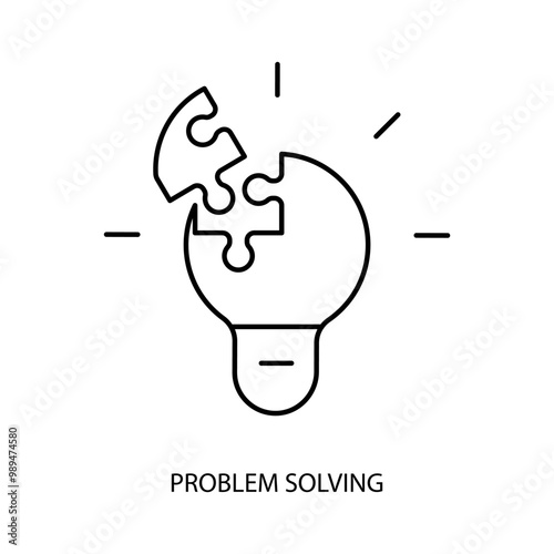problem solving concept line icon. Simple element illustration. problem solving concept outline symbol design.