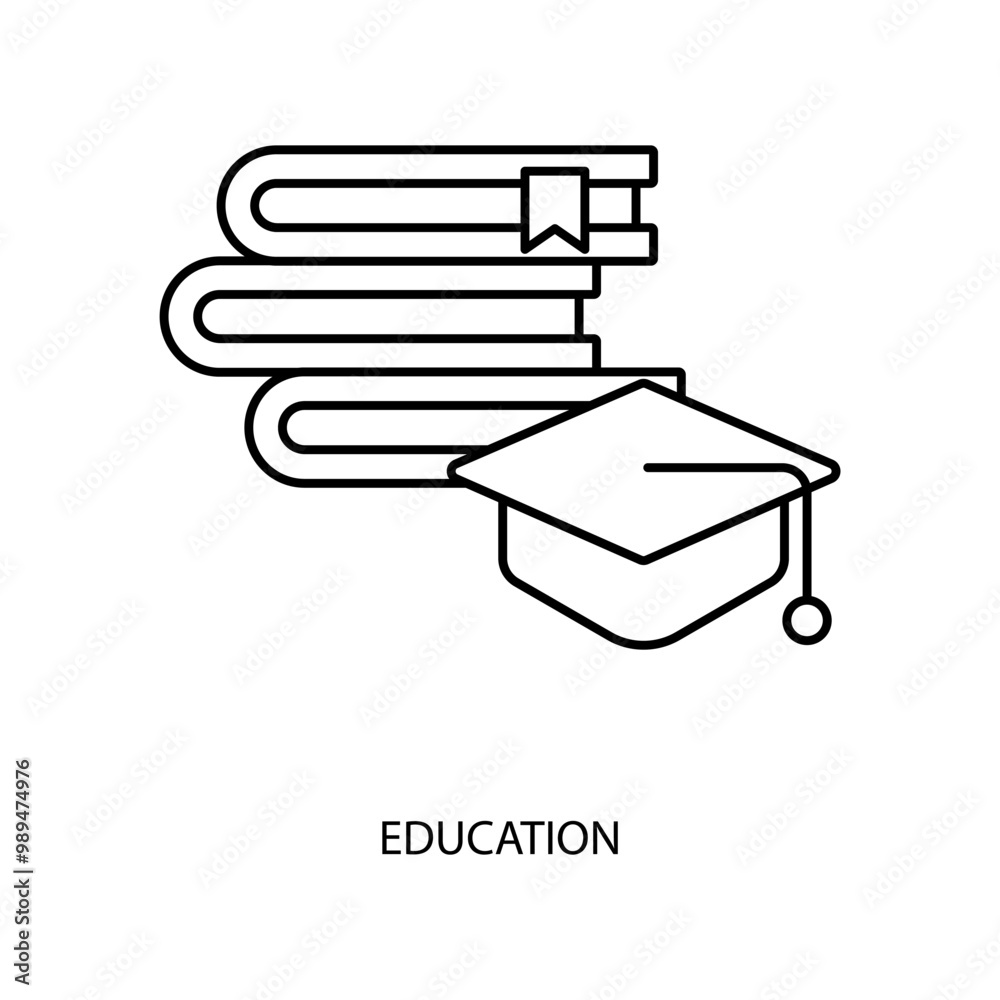education concept line icon. Simple element illustration. education concept outline symbol design. education concept line icon. Simple element illustration. education concept outline symbol design.