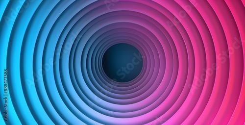 Abstract Blue Pink Gradient Circular Background